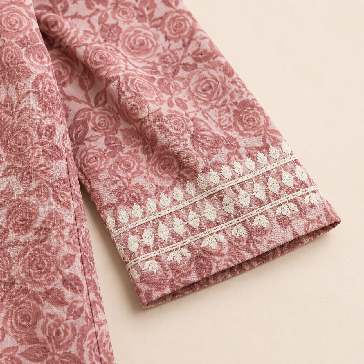 Mal Cotton Digital Print Chikankari Long Kurti