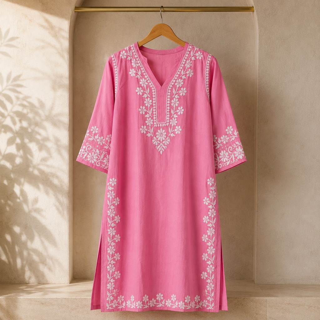 Premium Heavy Rayon Chikankari Kurti