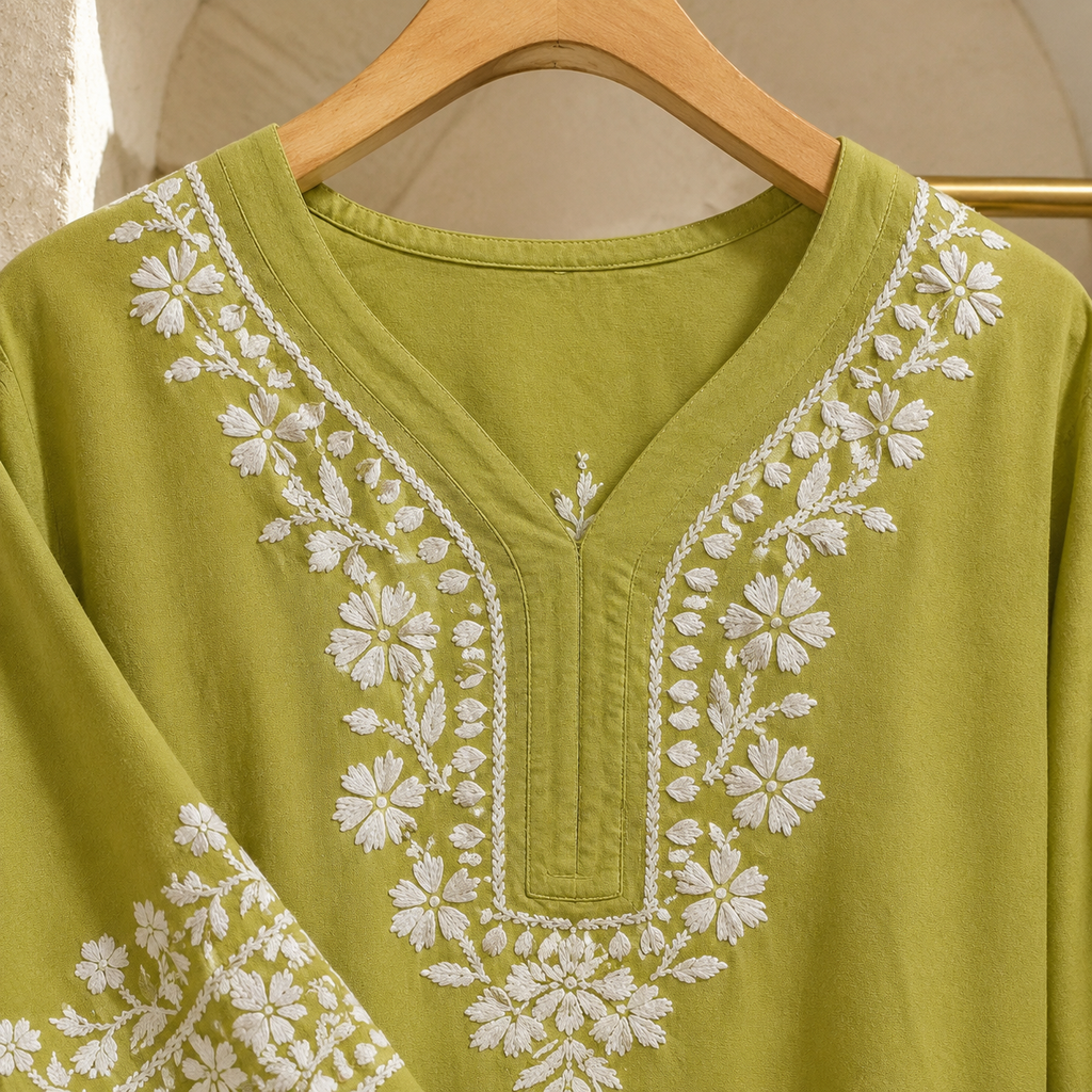 Premium Heavy Rayon Chikankari Kurti