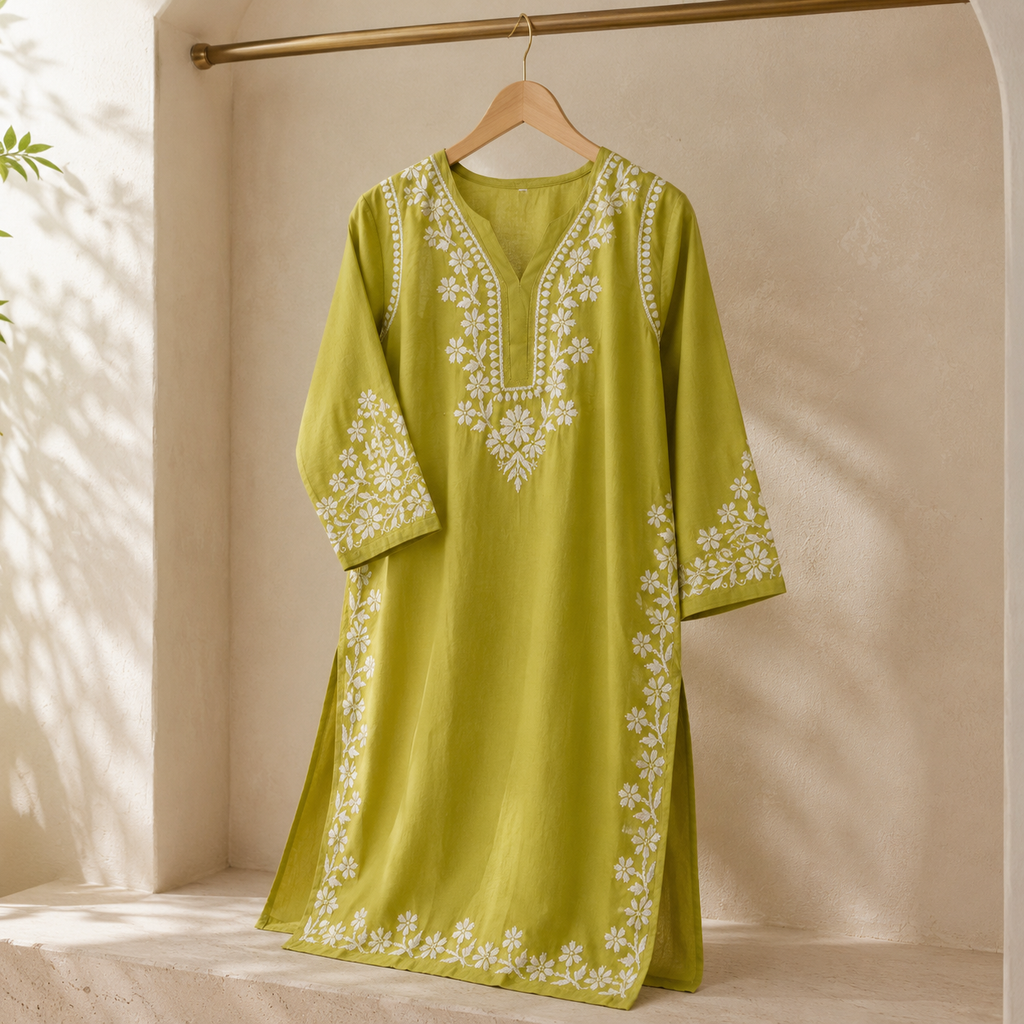 Premium Heavy Rayon Chikankari Kurti