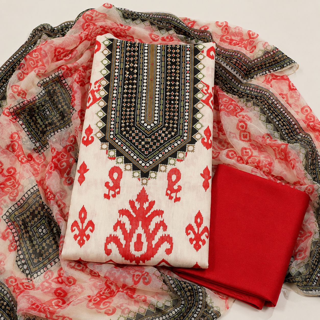 Cambric Cotton Digital Print Suit