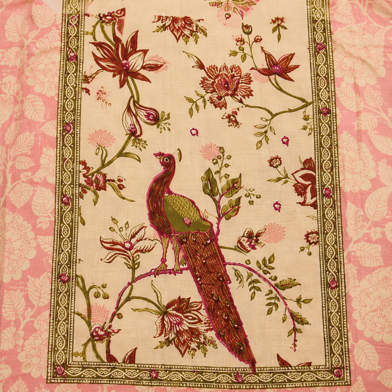 Kota Doriya Peacock Digital Print Suit