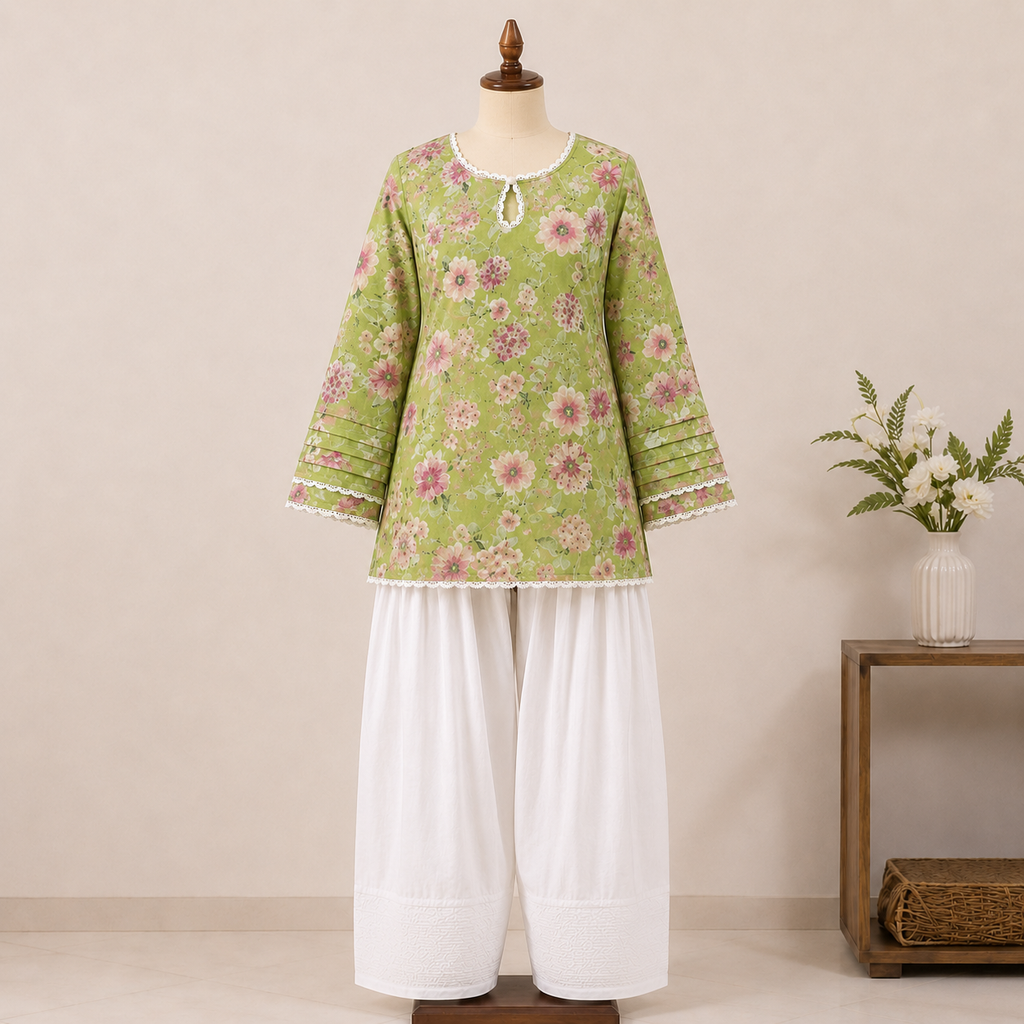 Pure Cotton Farshi Suit With Designer Back