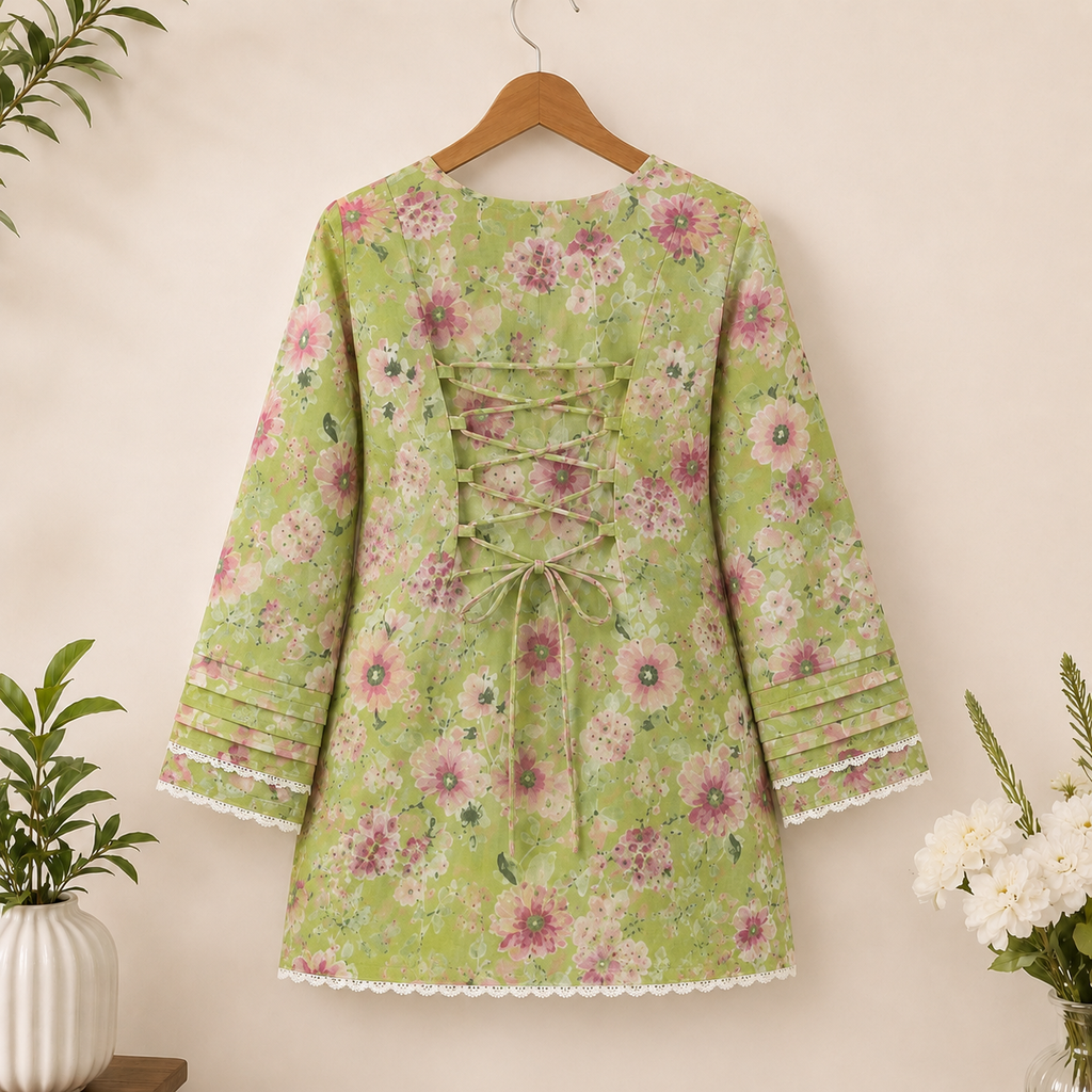 Pure Cotton Farshi Suit With Designer Back