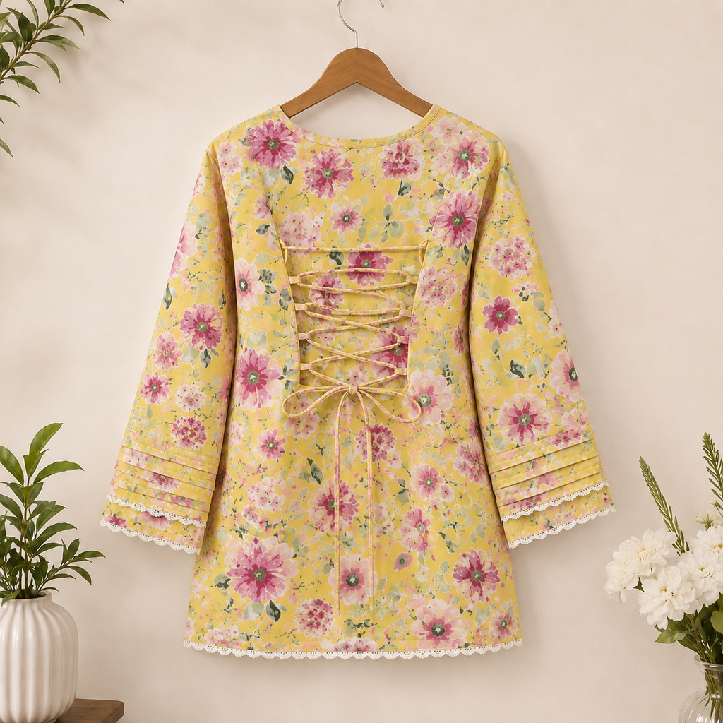 Pure Cotton Farshi Suit With Designer Back