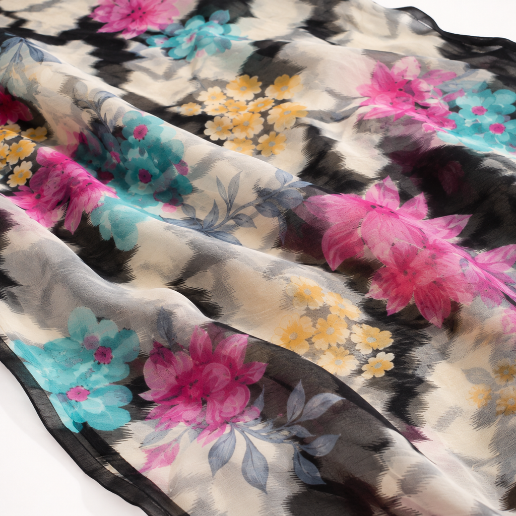 Kota-Doriya Digital Print Chiffon Dupatta Suit