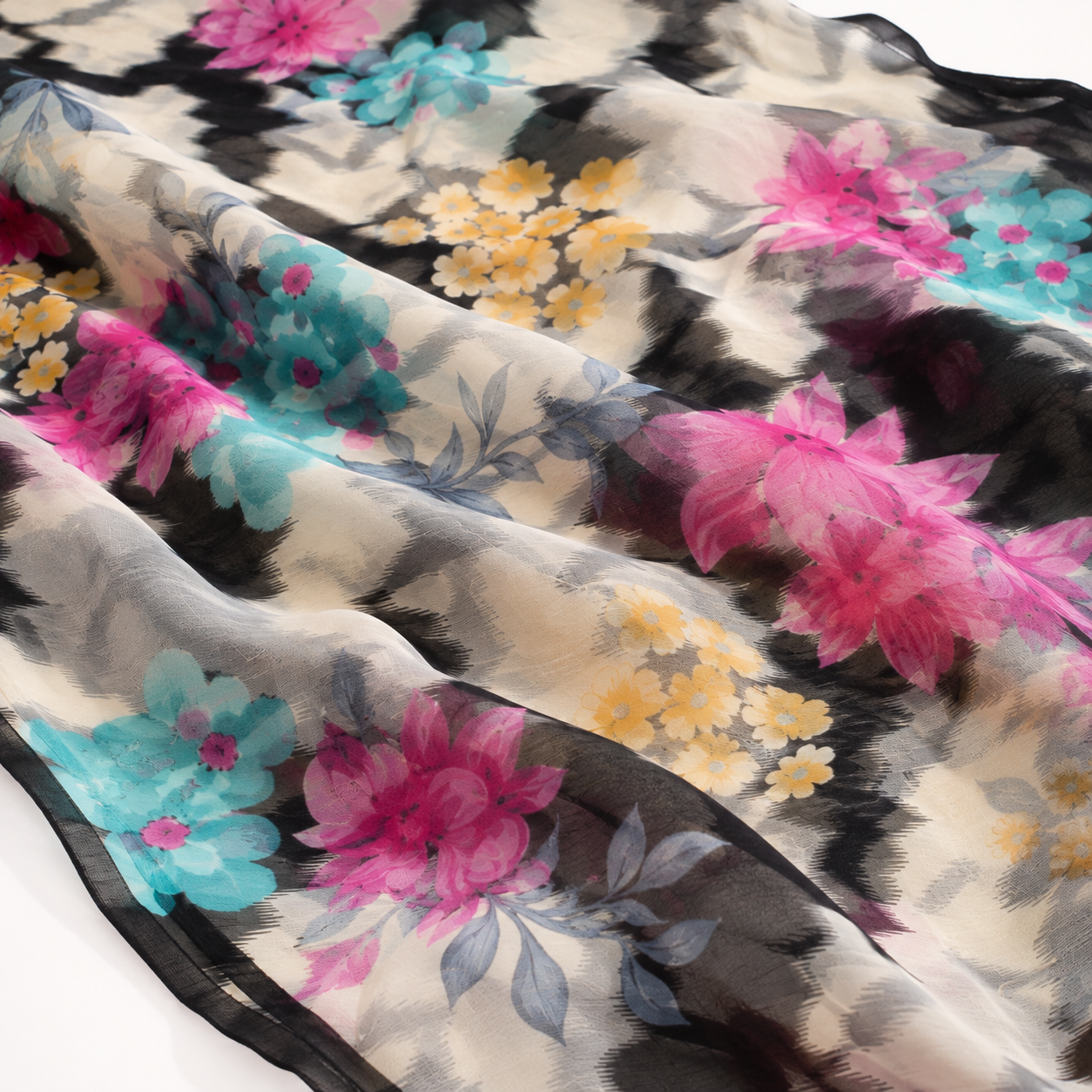 Kota-Doriya Digital Print Chiffon Dupatta Suit