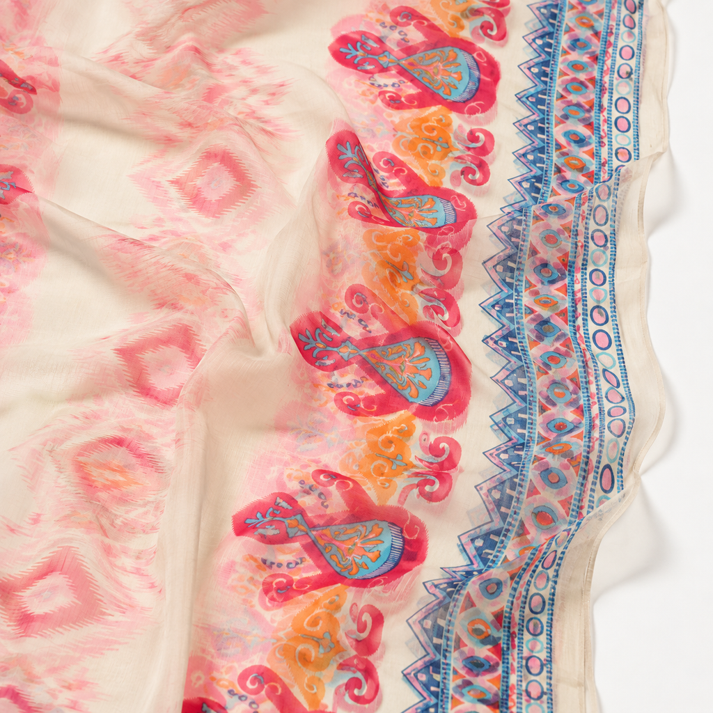 Cambric Cotton Digital Print Chiffon Dupatta Suit
