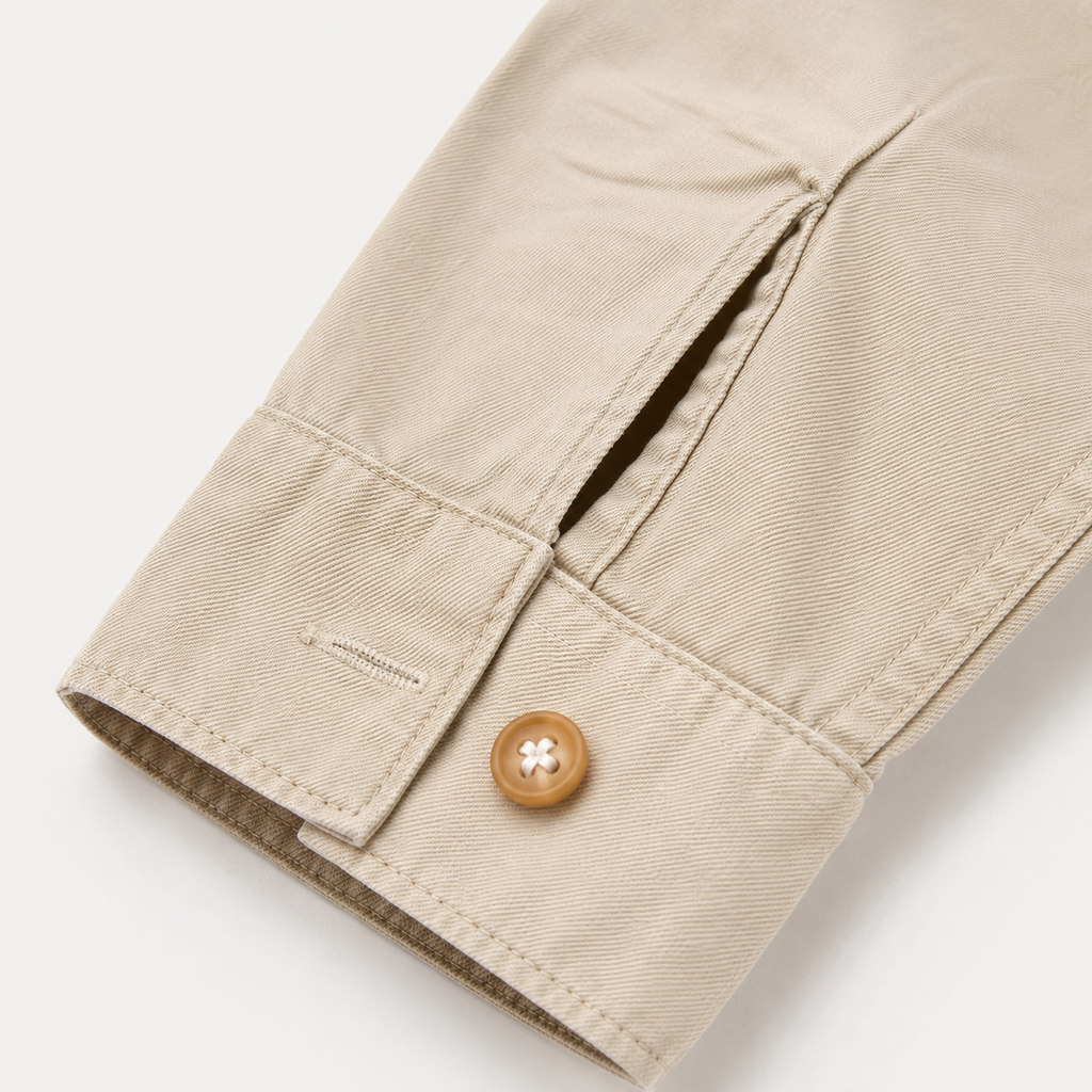 Boys’ Beige Full-Sleeve Casual Shirt with Printed Front Detail and Flap Pocket