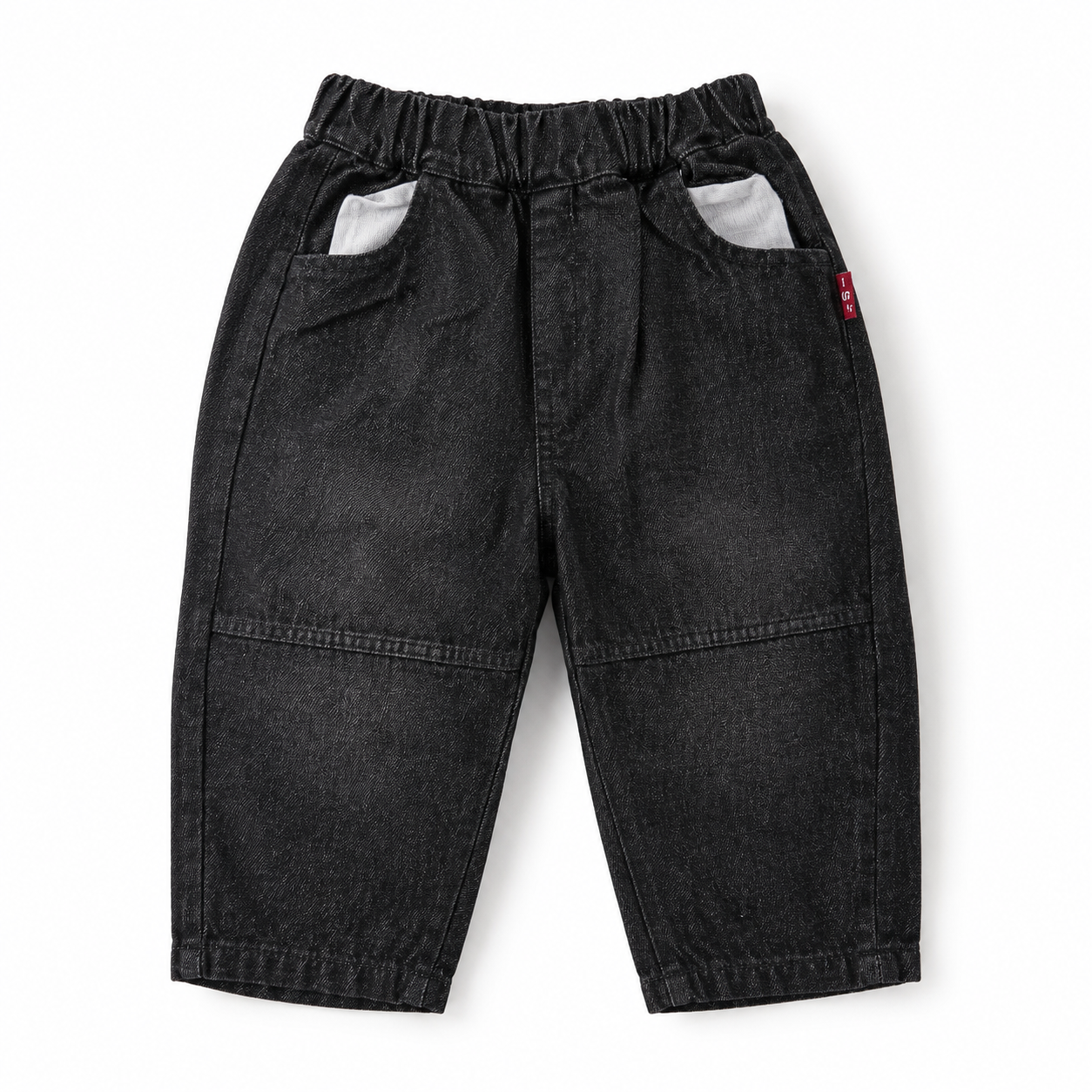 Boys’ 3-Piece Casual Outfit Set with Blue Denim Shirt, Printed T-Shirt and Black Pants