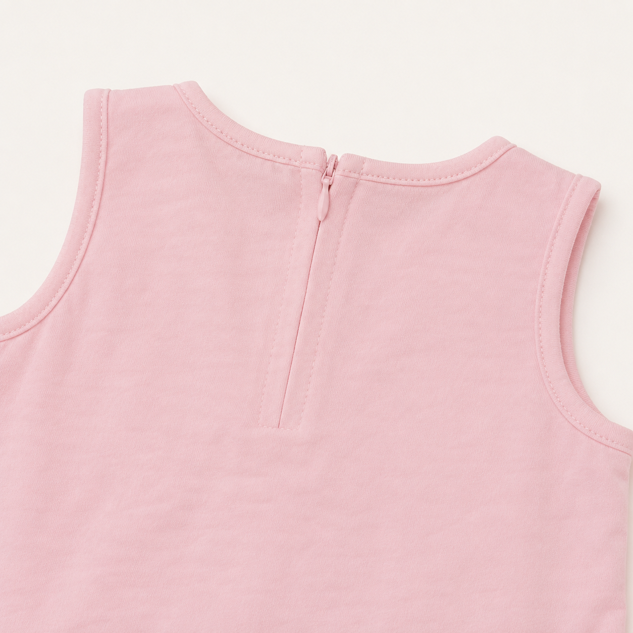Baby Girls’ Light Pink Sleeveless Peplum Top with Decorative Bow Details