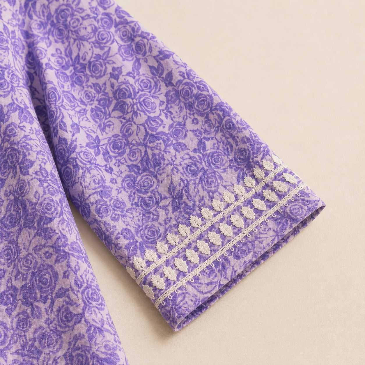 Mal Cotton Digital Print Chikankari Long Kurti