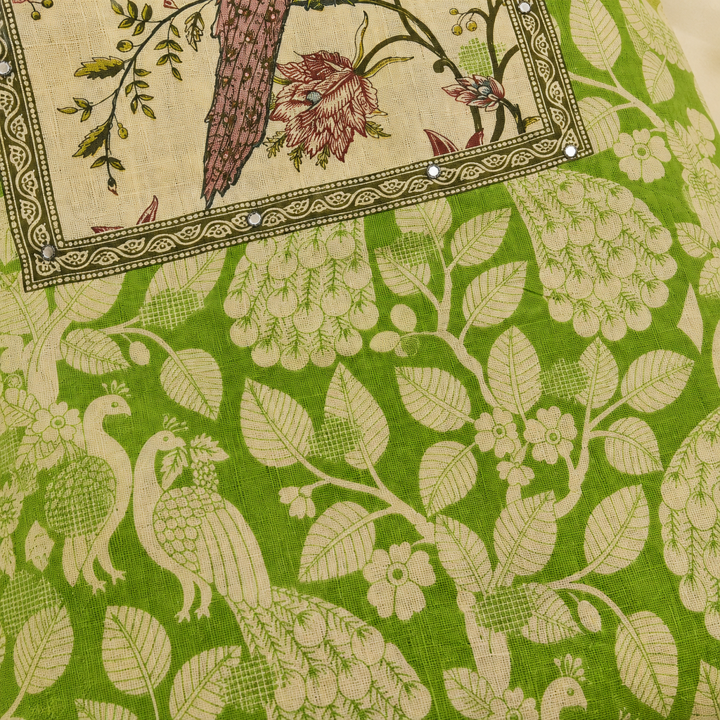 Kota Doriya Peacock Digital Print Suit