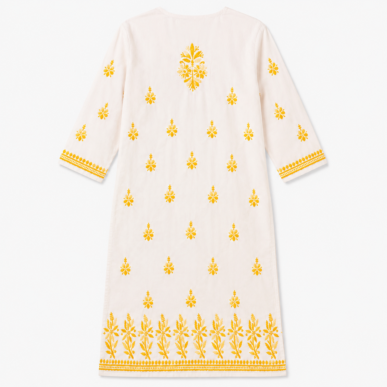 Mal Cotton Chikan Embroidered Kurti