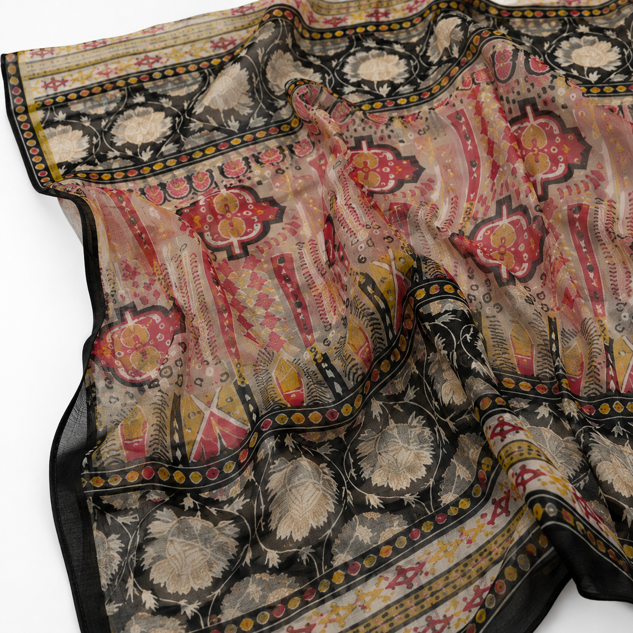 Cambric Cotton Digital Print Chiffon Dupatta Suit