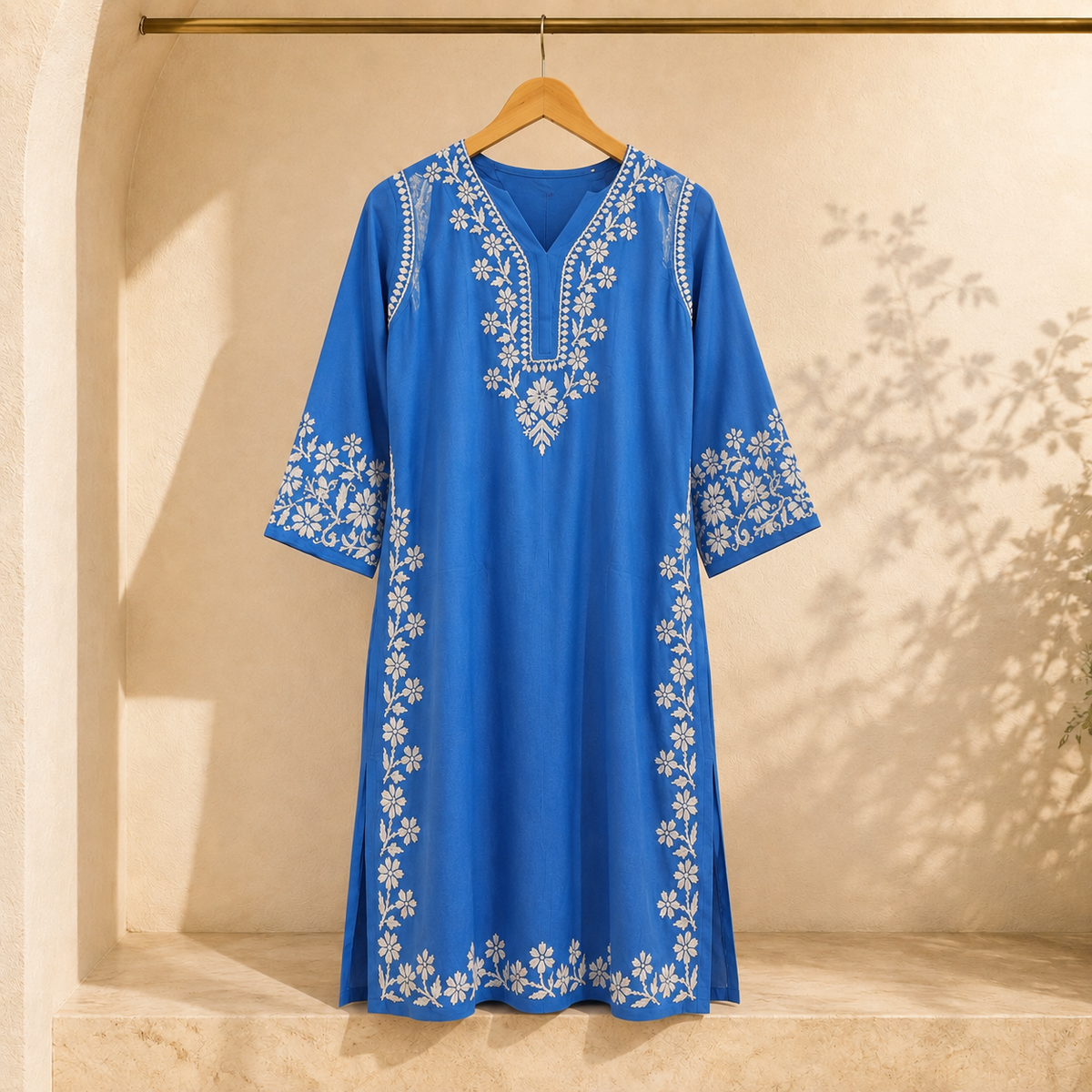 Premium Heavy Rayon Chikankari Long Kurti