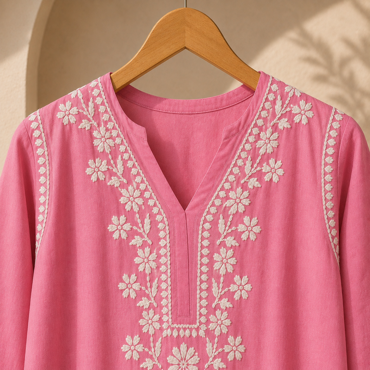Premium Heavy Rayon Chikankari Long Kurti