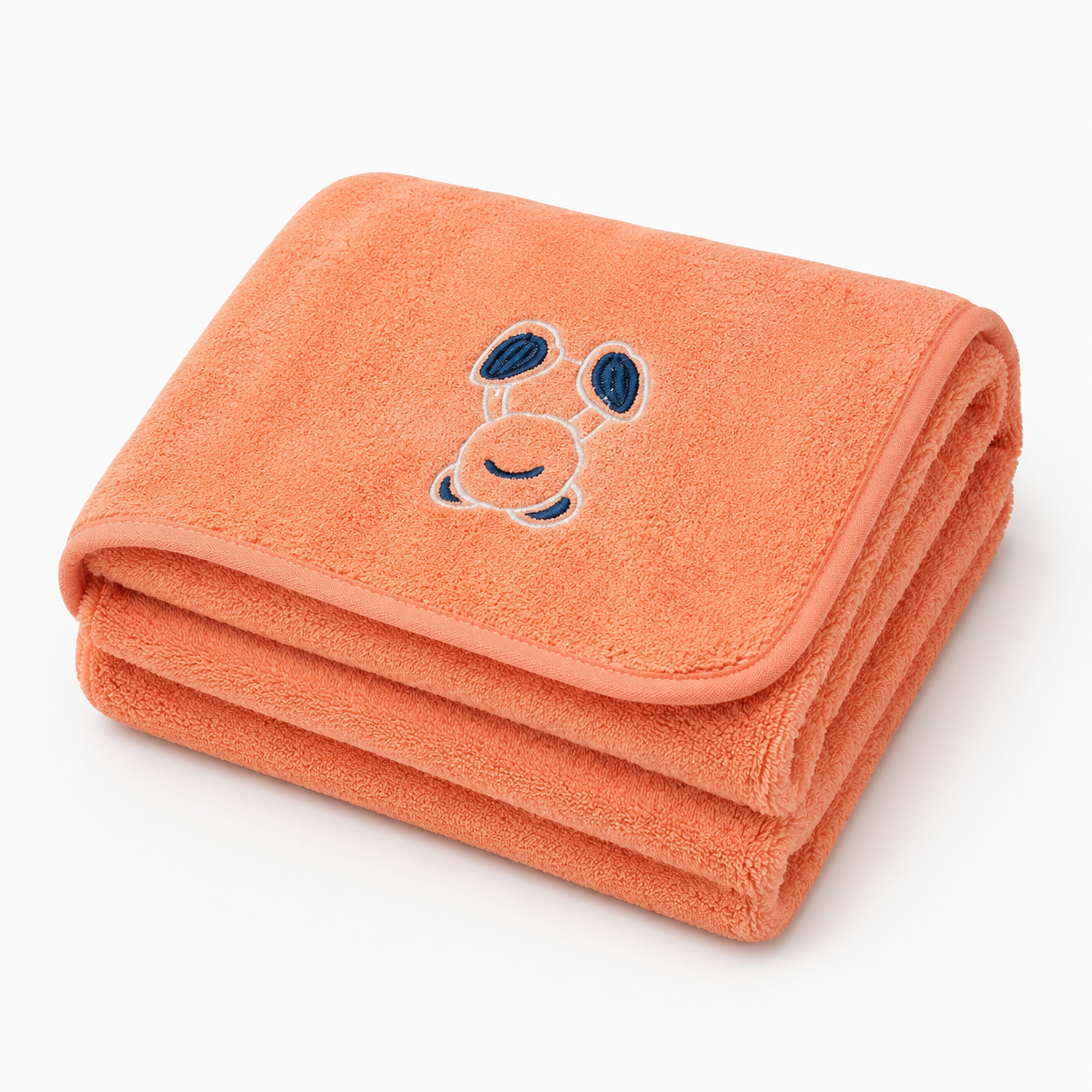Kids’ Soft Terry Bath Towel with Embroidered Teddy Bear Design | Multiple Colour Options