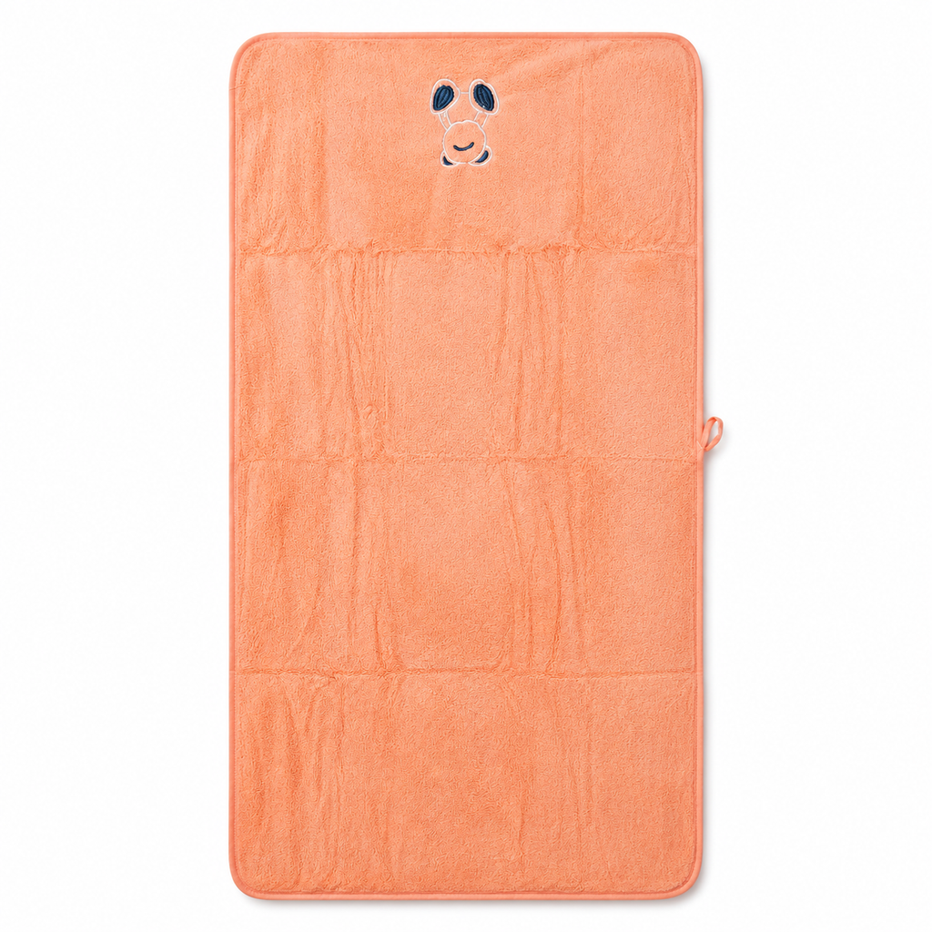 Kids’ Soft Terry Bath Towel with Embroidered Teddy Bear Design | Multiple Colour Options