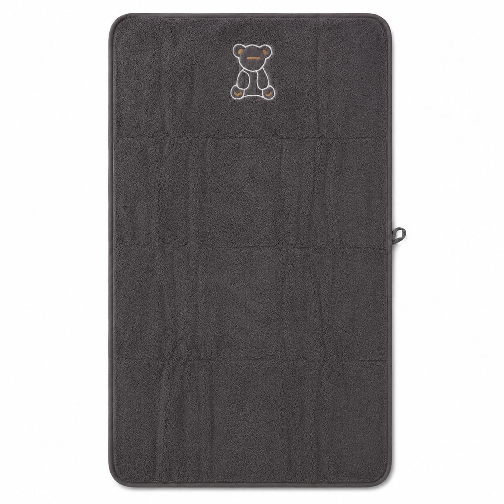 Kids’ Soft Terry Bath Towel with Embroidered Teddy Bear Design | Multiple Colour Options