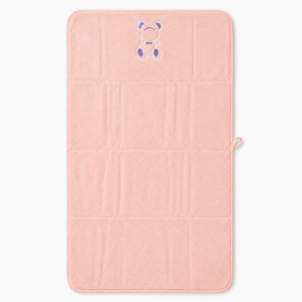 Kids’ Soft Terry Bath Towel with Embroidered Teddy Bear Design | Multiple Colour Options