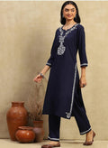 Heavy Rayon Chikan Kurta Set