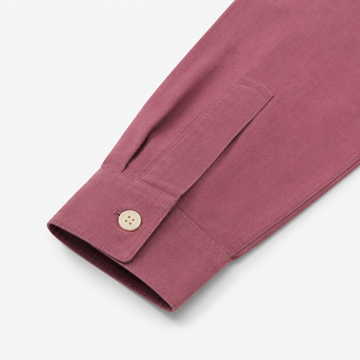 Boys’ Dusty Rose Full-Sleeve Mandarin Collar Shirt with Button-Down Front