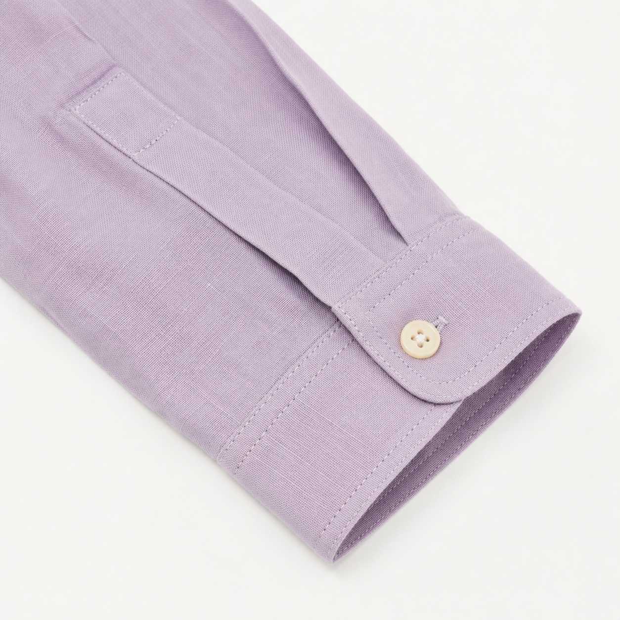 Boys’ Lavender Full-Sleeve Mandarin Collar Shirt with Button-Down Front